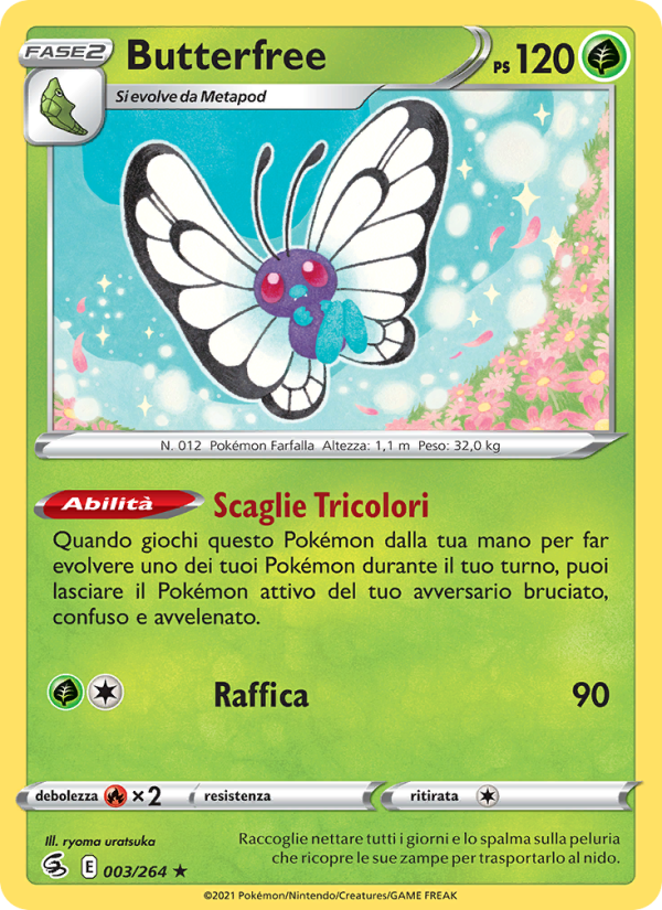 Butterfree 003/284 — Colpo Fusione (Italian Pokémon TCG card)