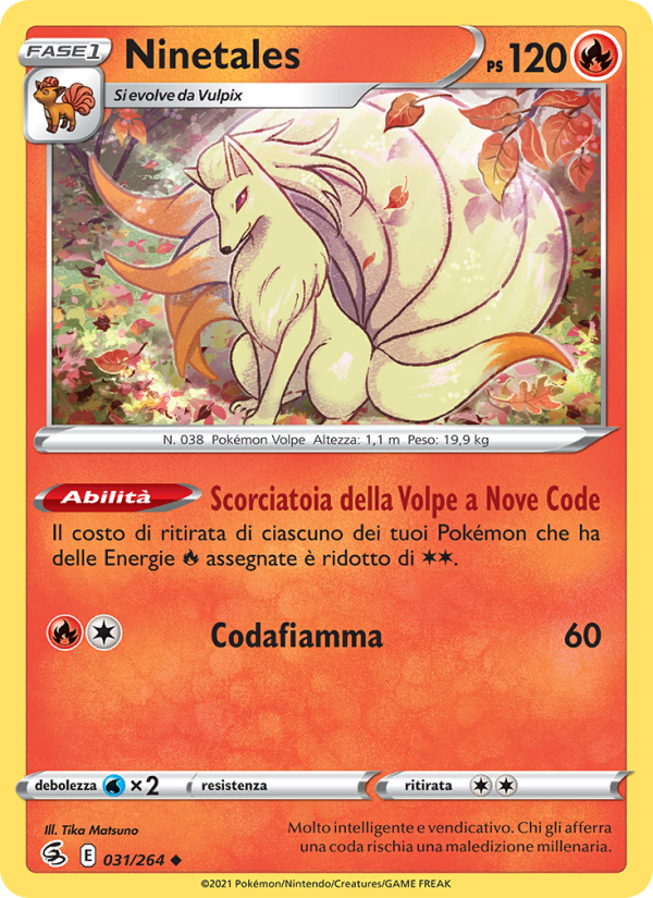 Ninetales 031/284 — Colpo Fusione (Italian Pokémon TCG card)