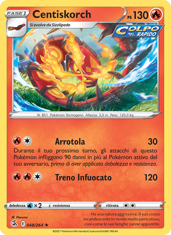 Centiskorch 048/284 — Colpo Fusione (Italian Pokémon TCG card)