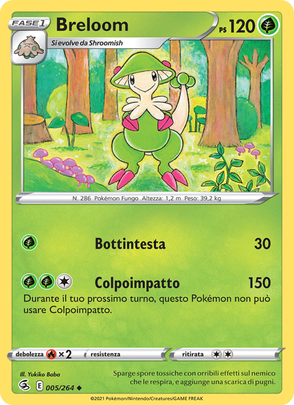 Breloom 005/284 — Colpo Fusione (Italian Pokémon TCG card)