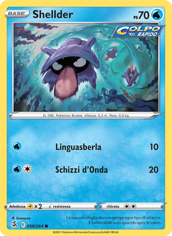Shellder 050/284 — Colpo Fusione (Italian Pokémon TCG card)