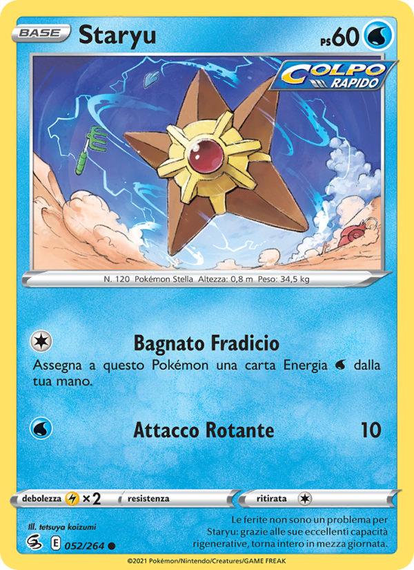 Staryu 052/284 — Colpo Fusione (Italian Pokémon TCG card)