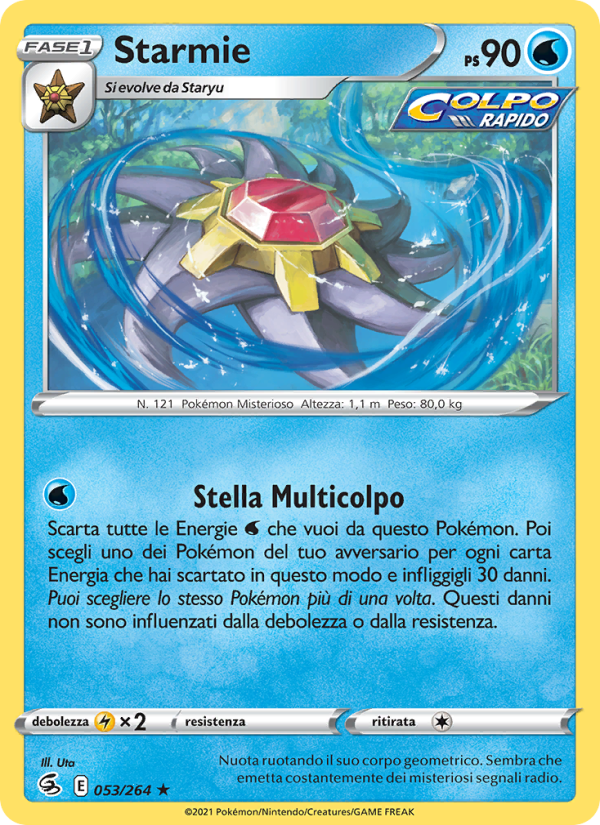 Starmie 053/284 — Colpo Fusione (Italian Pokémon TCG card)