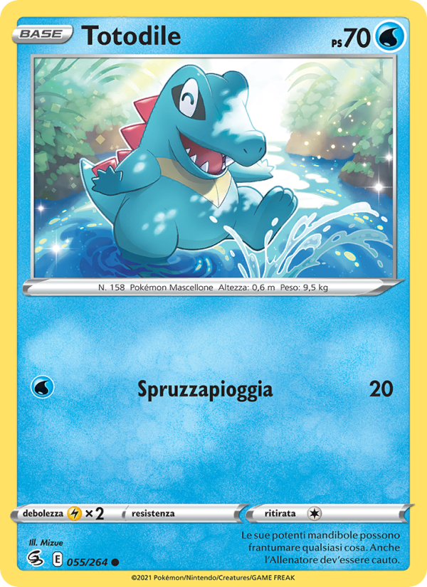 Totodile 055/284 — Colpo Fusione (Italian Pokémon TCG card)