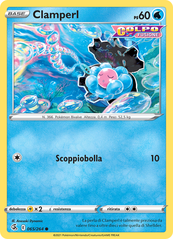 Clamperl 065/284 — Colpo Fusione (Italian Pokémon TCG card)