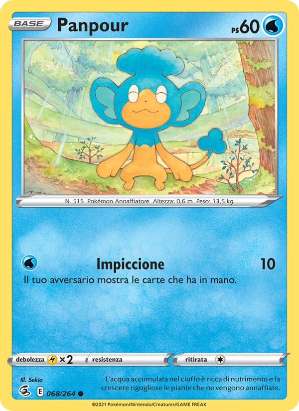 Panpour 068/284 — Colpo Fusione (Italian Pokémon TCG card)