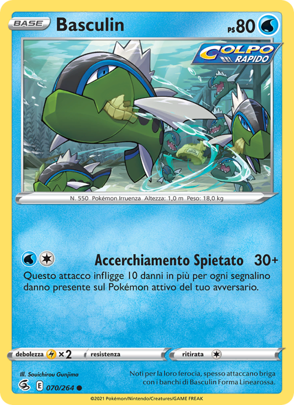 Basculin 070/284 — Colpo Fusione (Italian Pokémon TCG card)