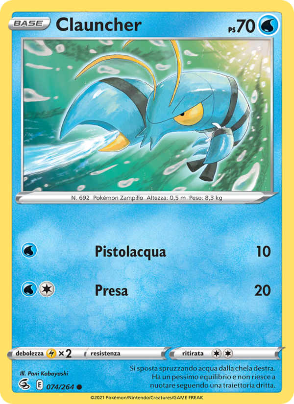 Clauncher 074/284 — Colpo Fusione (Italian Pokémon TCG card)