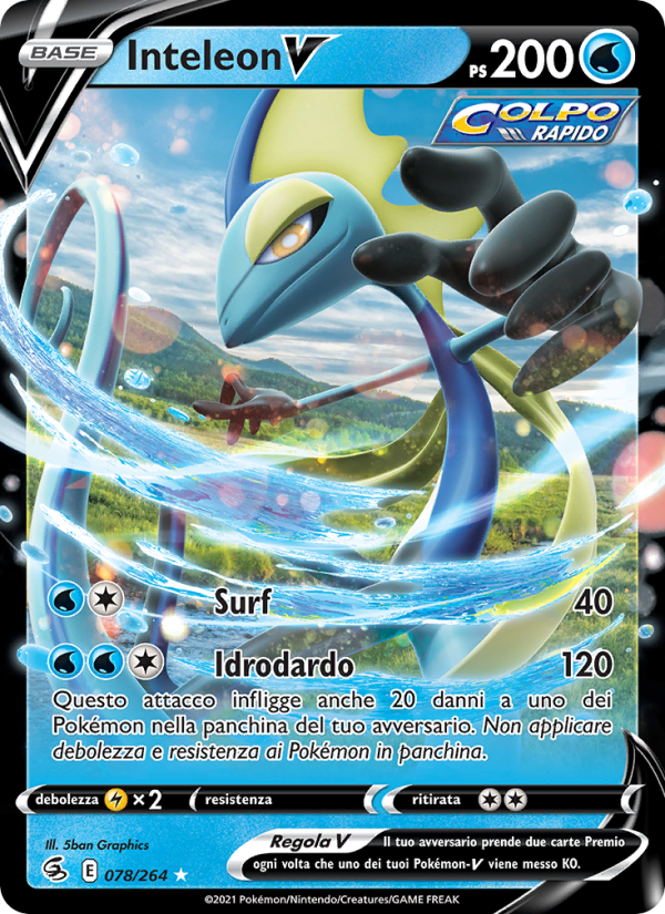 Inteleon V 078/284 — Colpo Fusione (Italian Pokémon TCG card)