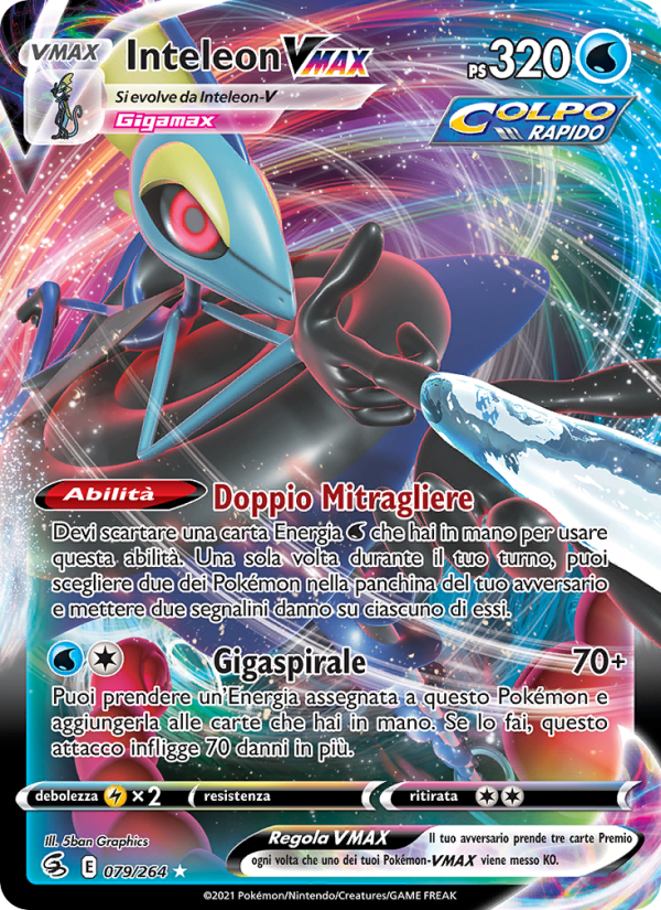 Inteleon VMAX 079/284 — Colpo Fusione (Italian Pokémon TCG card)