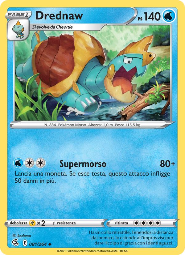 Drednaw 081/284 — Colpo Fusione (Italian Pokémon TCG card)