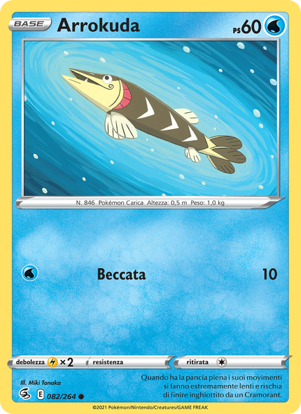 Arrokuda 082/284 — Colpo Fusione (Italian Pokémon TCG card)