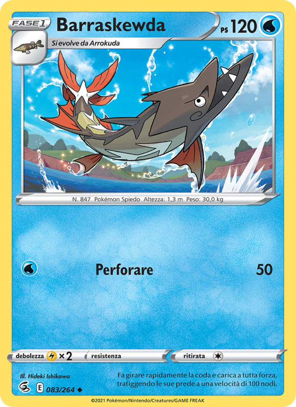 Barraskewda 083/284 — Colpo Fusione (Italian Pokémon TCG card)