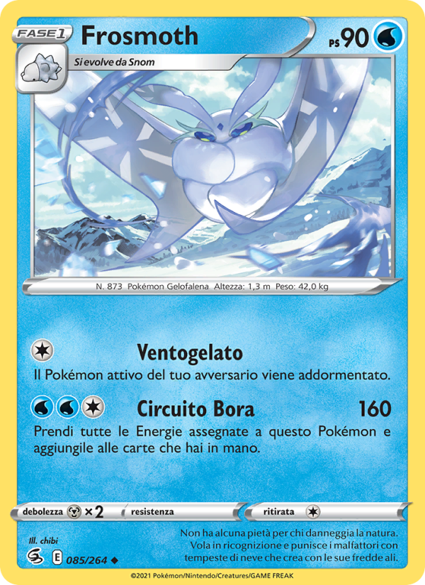 Frosmoth 085/284 — Colpo Fusione (Italian Pokémon TCG card)