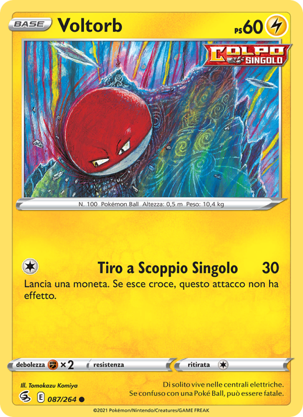 Voltorb 087/284 — Colpo Fusione (Italian Pokémon TCG card)