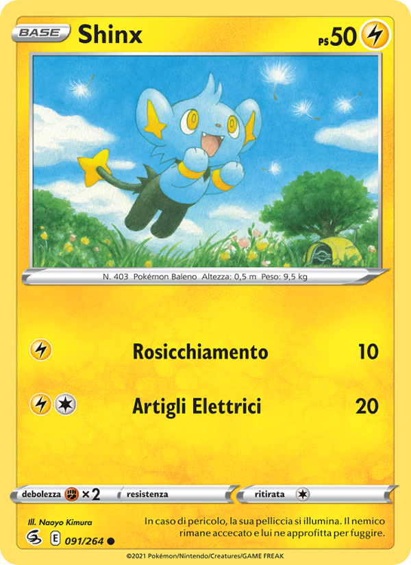 Shinx 091/284 — Colpo Fusione (Italian Pokémon TCG card)