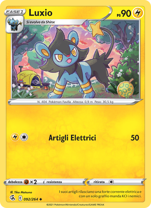 Luxio 092/284 — Colpo Fusione (Italian Pokémon TCG card)