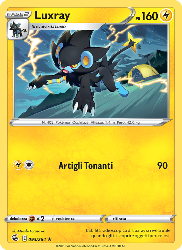 Luxray 093/284 — Colpo Fusione (Italian Pokémon TCG card)