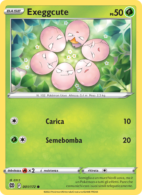 Exeggcute 001/216 — Astri Lucenti (Italian Pokémon TCG card)