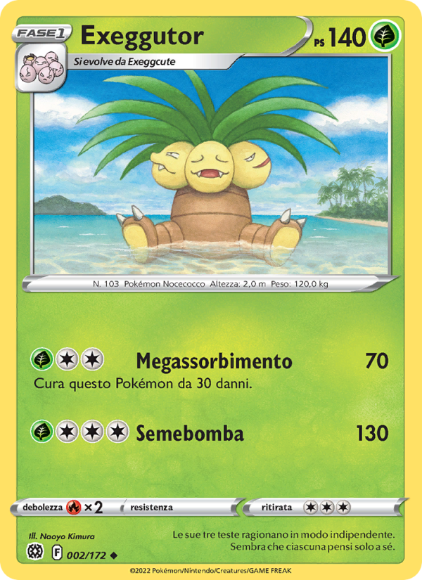Exeggutor 002/216 — Astri Lucenti (Italian Pokémon TCG card)
