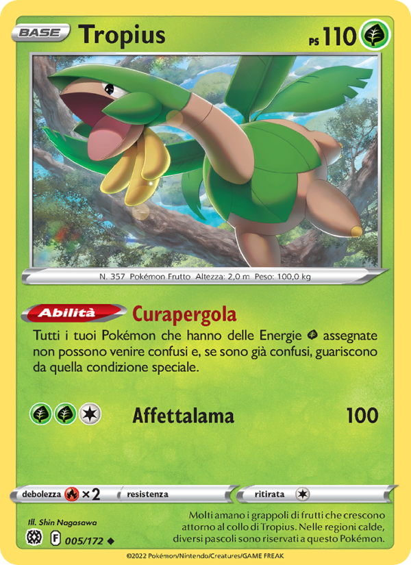 Tropius 005/216 — Astri Lucenti (Italian Pokémon TCG card)