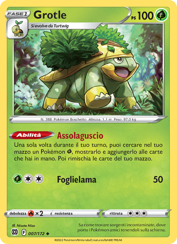 Grotle 007/216 — Astri Lucenti (Italian Pokémon TCG card)
