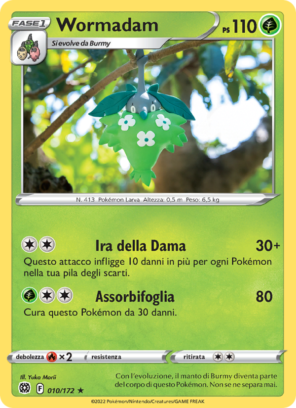 Wormadam 010/216 — Astri Lucenti (Italian Pokémon TCG card)