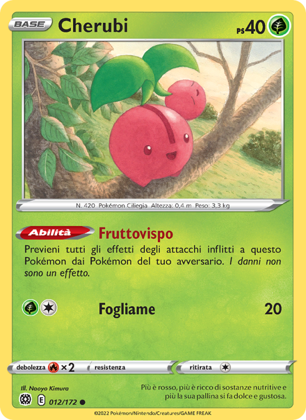 Cherubi 012/216 — Astri Lucenti (Italian Pokémon TCG card)