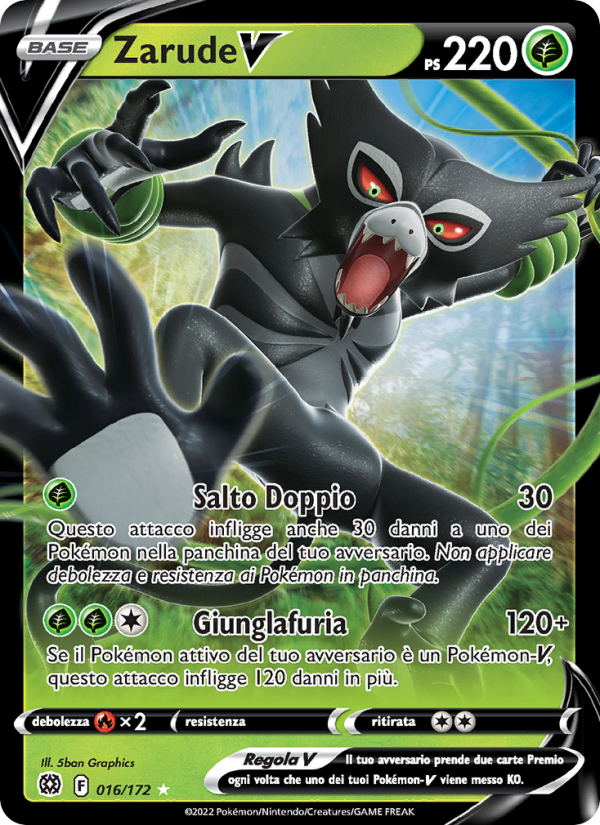 Zarude V 016/216 — Astri Lucenti (Italian Pokémon TCG card)