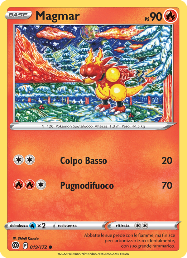 Magmar 019/216 — Astri Lucenti (Italian Pokémon TCG card)