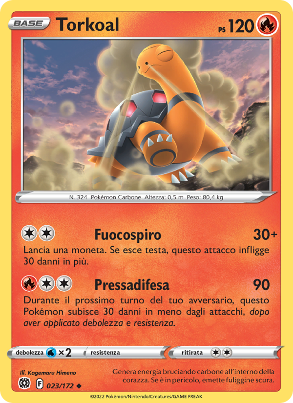 Torkoal 023/216 — Astri Lucenti (Italian Pokémon TCG card)