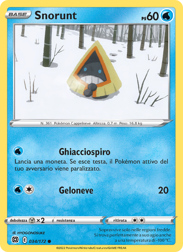 Snorunt 034/216 — Astri Lucenti (Italian Pokémon TCG card)