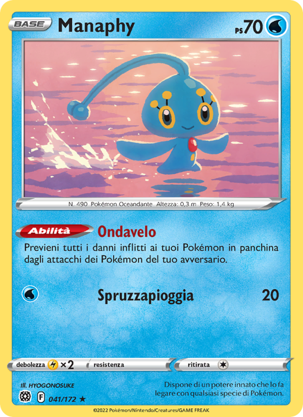 Manaphy 041/216 — Astri Lucenti (Italian Pokémon TCG card)