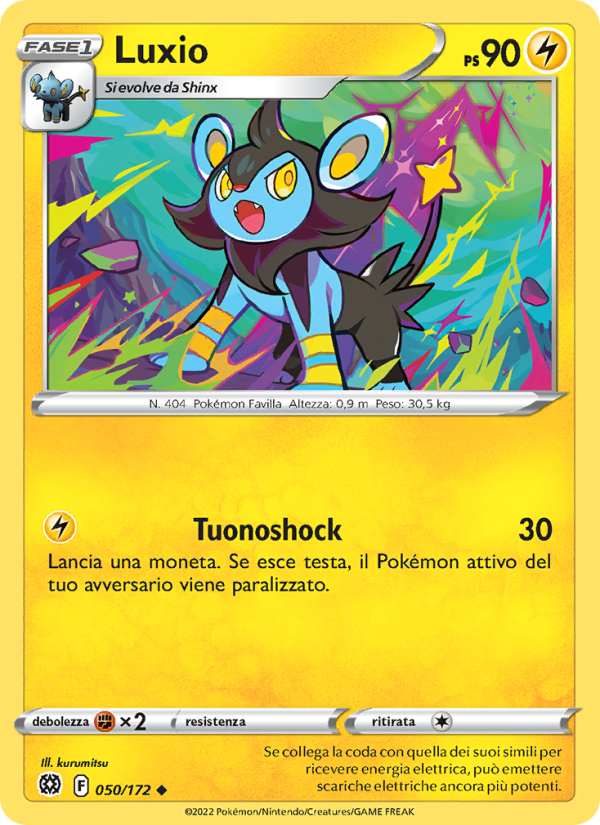 Luxio 050/216 — Astri Lucenti (Italian Pokémon TCG card)