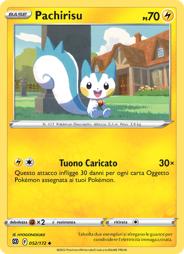 Pachirisu 052/216 — Astri Lucenti (Italian Pokémon TCG card)