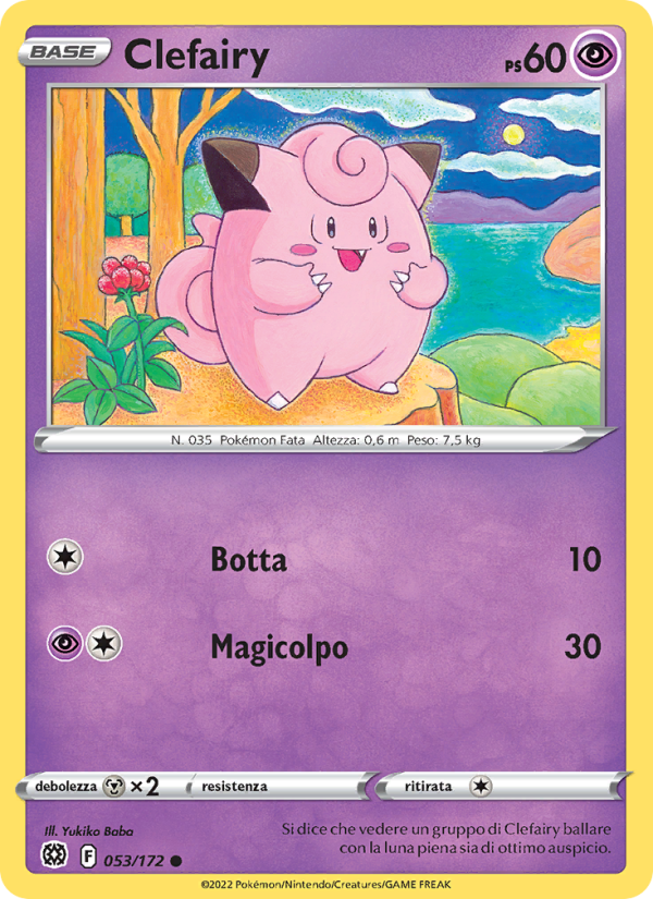 Clefairy 053/216 — Astri Lucenti (Italian Pokémon TCG card)