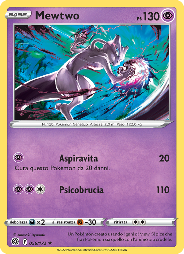 Mewtwo 056/216 — Astri Lucenti (Italian Pokémon TCG card)