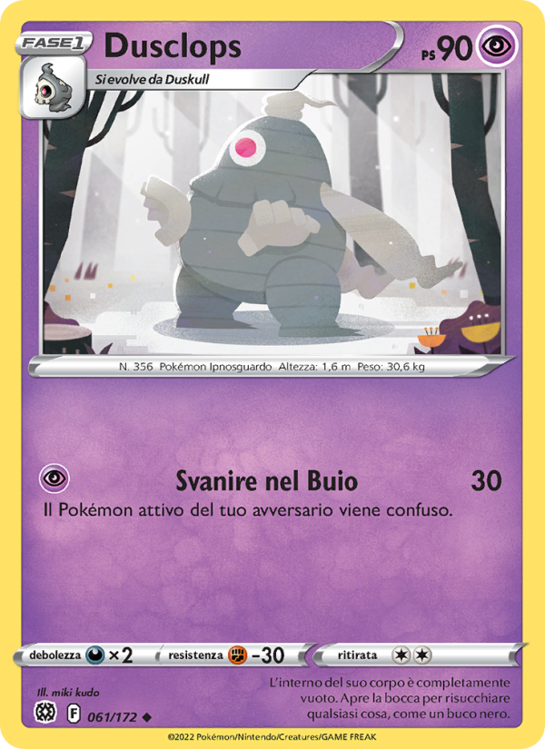 Dusclops 061/216 — Astri Lucenti (Italian Pokémon TCG card)