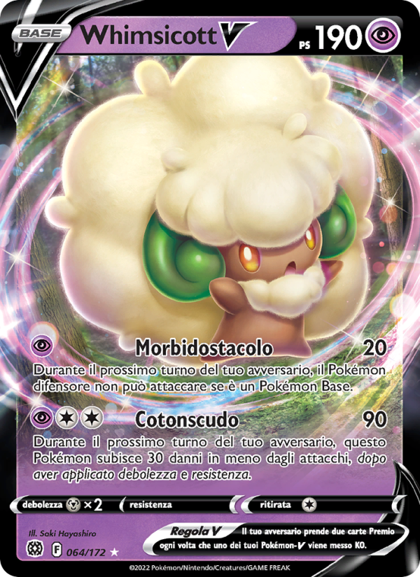 Whimsicott V 064/216 — Astri Lucenti (Italian Pokémon TCG card)