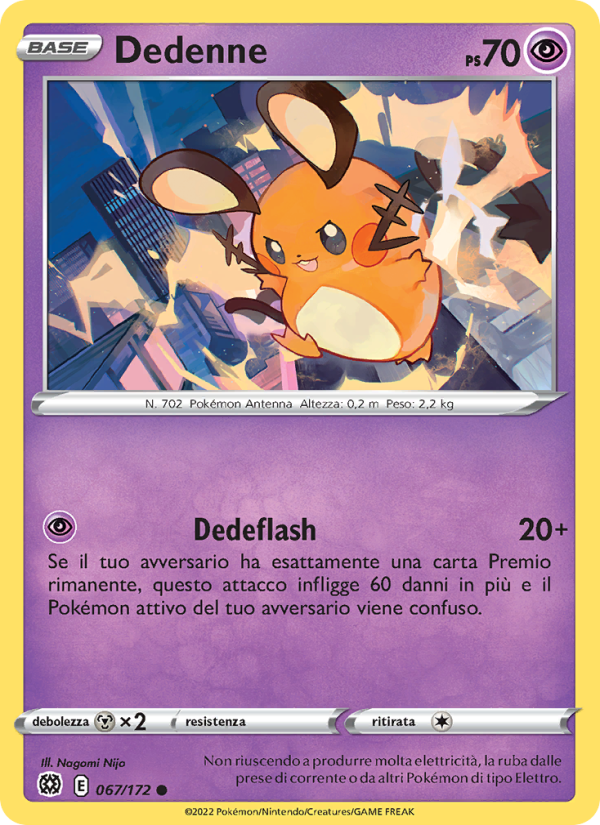 Dedenne 067/216 — Astri Lucenti (Italian Pokémon TCG card)