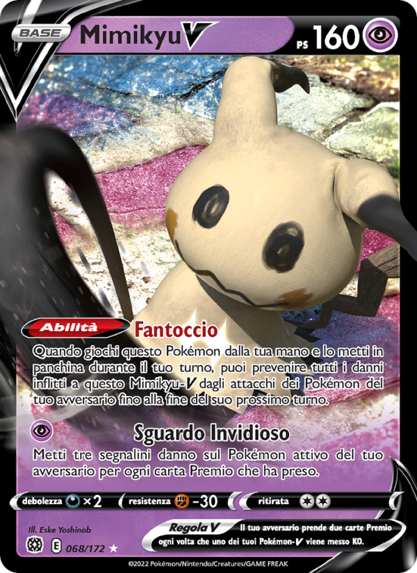 Mimikyu V 068/216 — Astri Lucenti (Italian Pokémon TCG card)