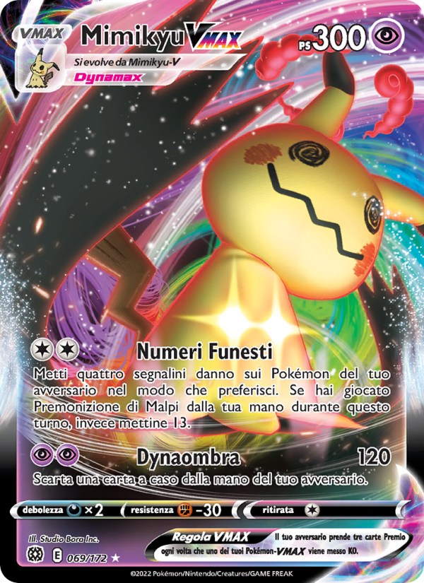 Mimikyu VMAX 069/216 — Astri Lucenti (Italian Pokémon TCG card)