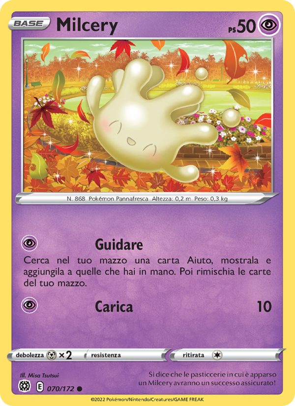 Milcery 070/216 — Astri Lucenti (Italian Pokémon TCG card)