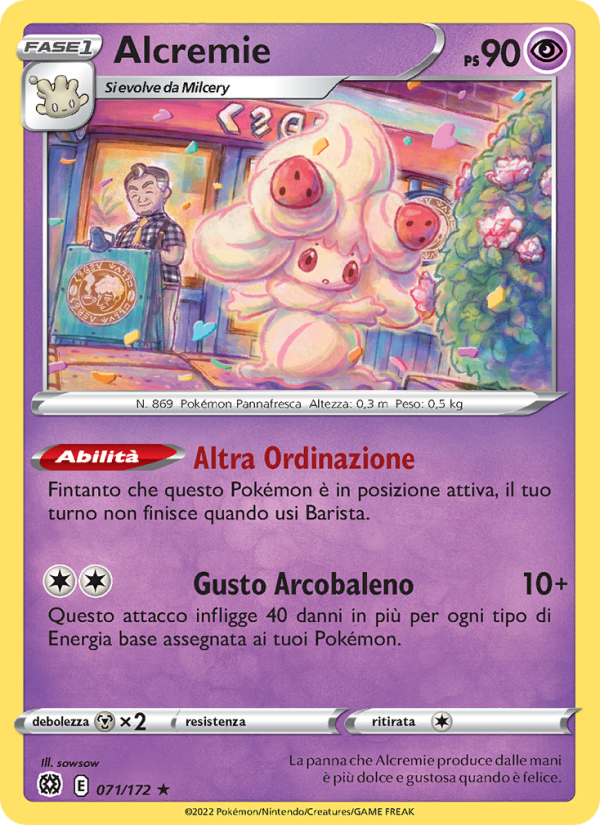 Alcremie 071/216 — Astri Lucenti (Italian Pokémon TCG card)