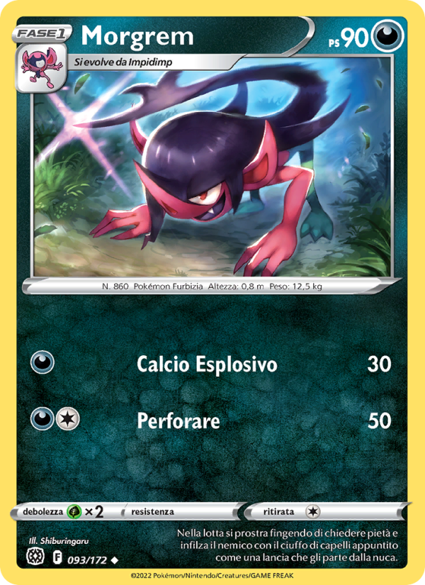 Morgrem 093/216 — Astri Lucenti (Italian Pokémon TCG card)