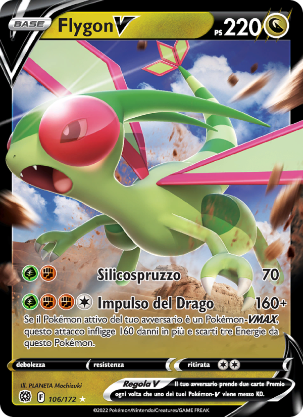 Flygon V 106/216 — Astri Lucenti (Italian Pokémon TCG card)