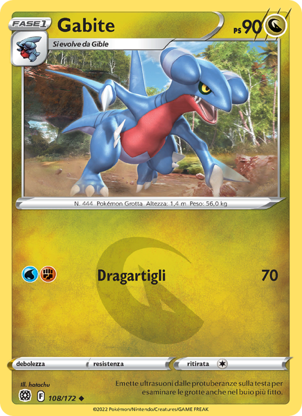 Gabite 108/216 — Astri Lucenti (Italian Pokémon TCG card)