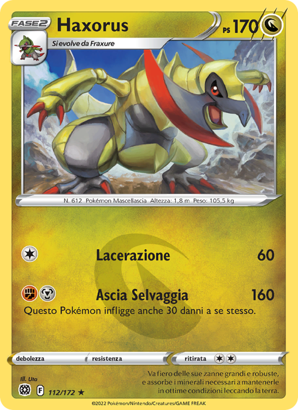 Haxorus 112/216 — Astri Lucenti (Italian Pokémon TCG card)