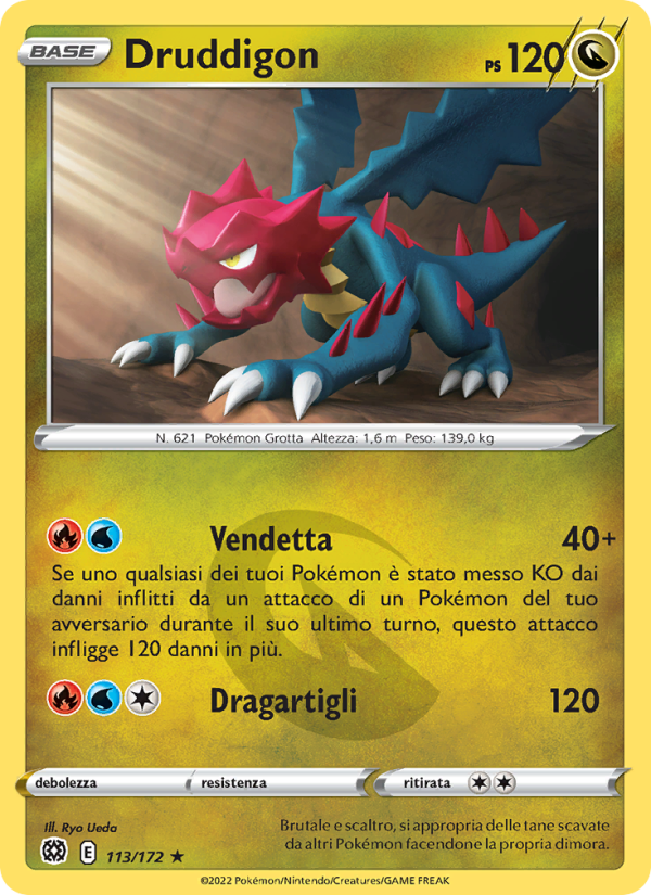 Druddigon 113/216 — Astri Lucenti (Italian Pokémon TCG card)