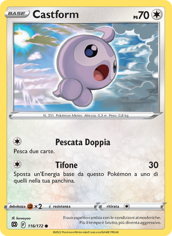 Castform 116/216 — Astri Lucenti (Italian Pokémon TCG card)